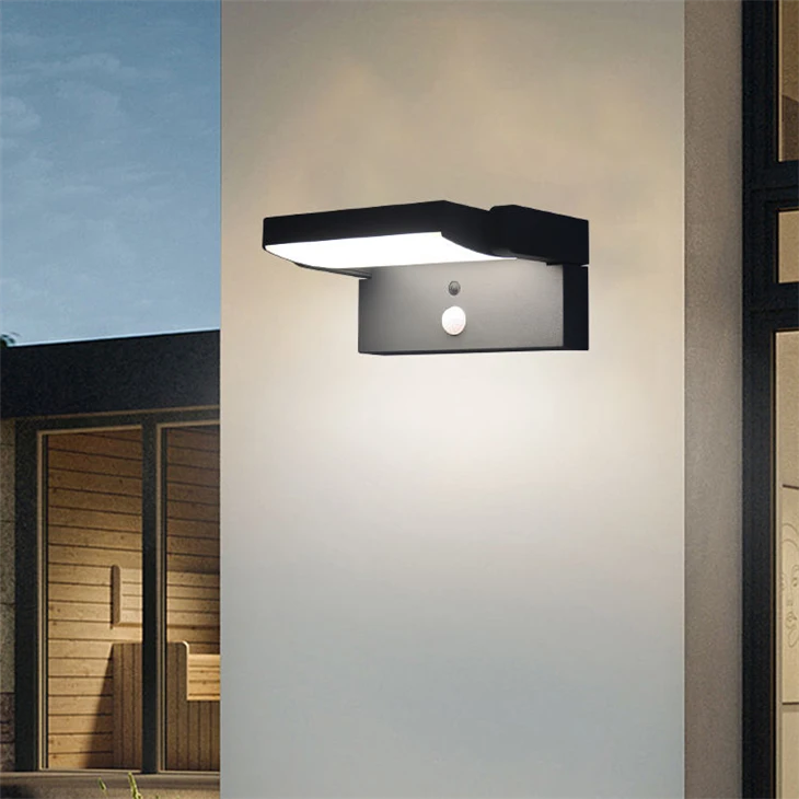 Sensor-controlled outdoor wall light, 3 lighting modes, 5000K IP54 waterproof solar LED light, suitable for garages, patios, and porches. suppliers