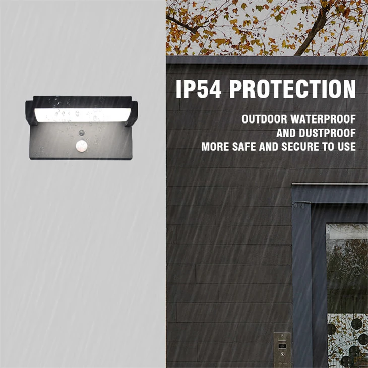 Sensor-controlled outdoor wall light, 3 lighting modes, 5000K IP54 waterproof solar LED light, suitable for garages, patios, and porches. factory