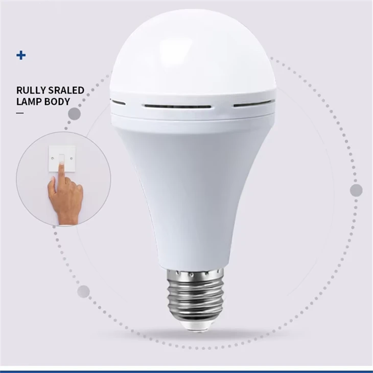 The 12 Watt Rechargeable LED Light Bulb Serves As A Regular Energy-efficient Bulb During Normal Power Supply And Automatically Activates Its Emergency Mode With A Built-in Battery, Providing Up To 4 Hours Of Continuous Illumination When The Main Power Fails. high quality