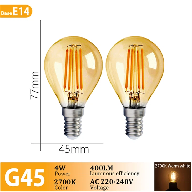 Edison G45/P45 LED Filament Bulb suppliers
