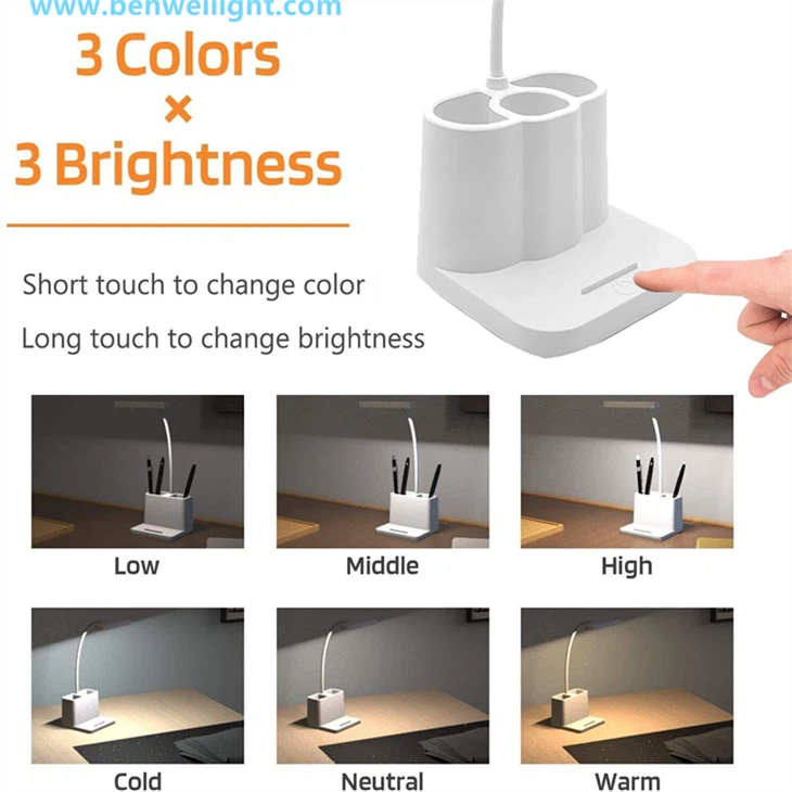 USB Rechargeable Touch Desk Reading Light high quality